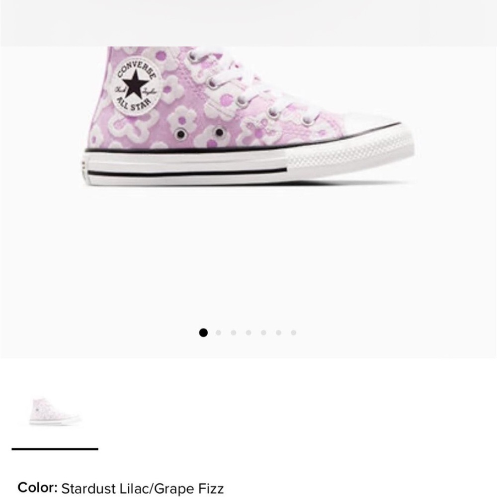 Converse Purple High-Top Sneakers Floral Design